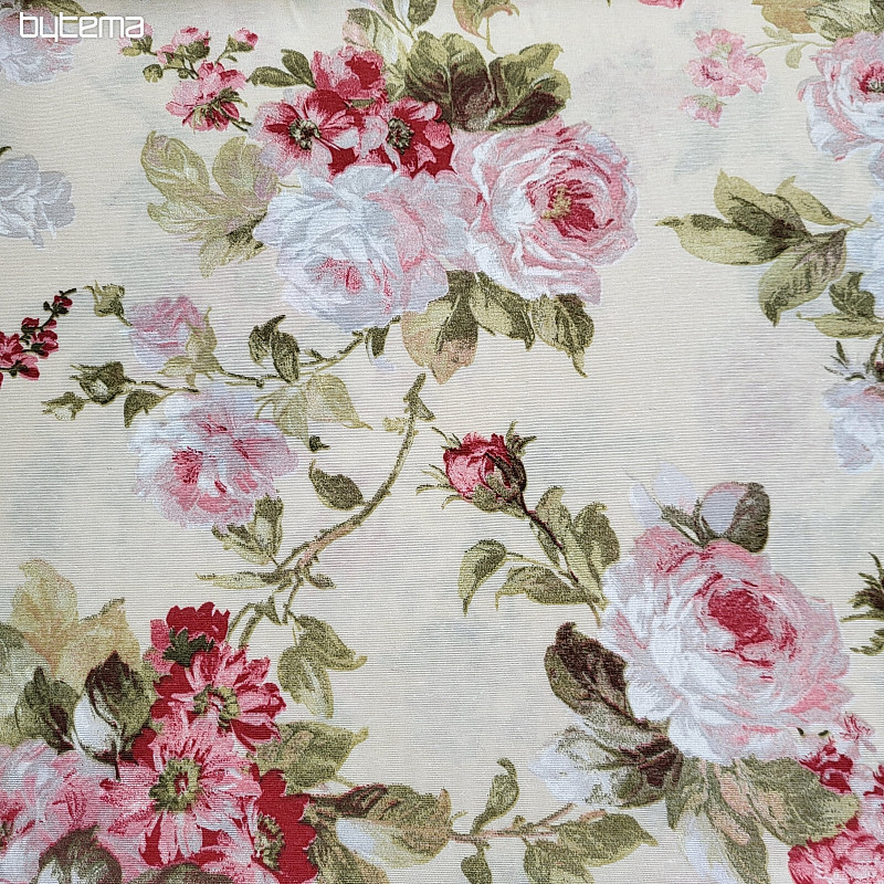 Tissu décoratif ROSE ELIANA grand