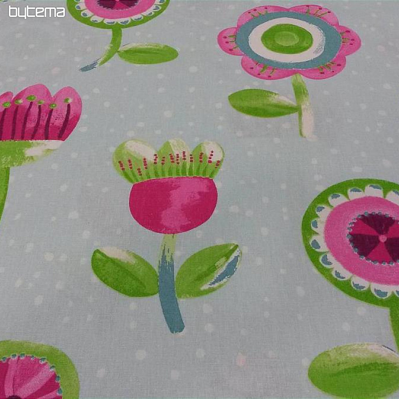 Tissu coton enfant Tulipes