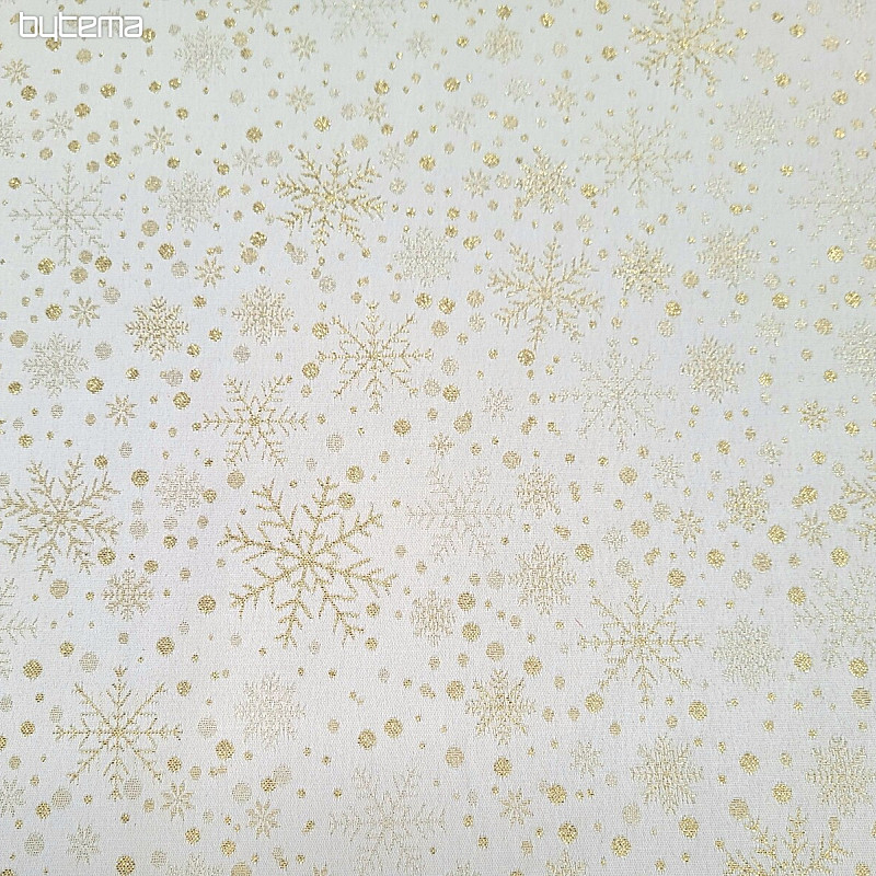 Tissu jacquard décoratif FLAKES I doré
