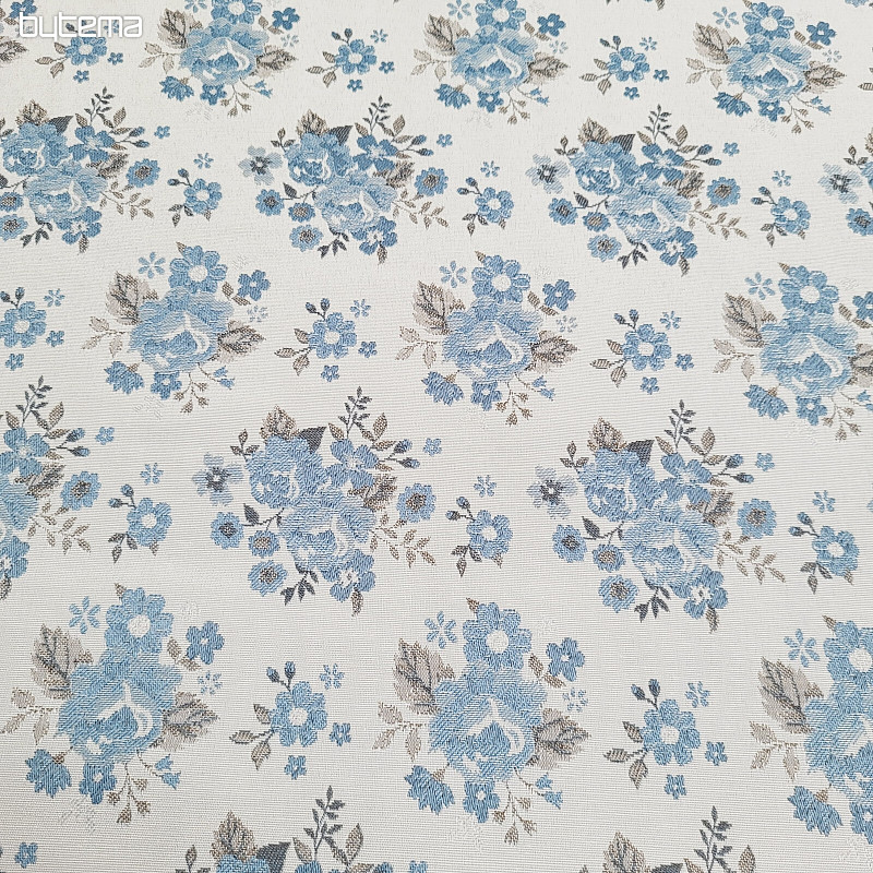Tissu TOSCANA VALERY 16 ALLOVER feuilles grises