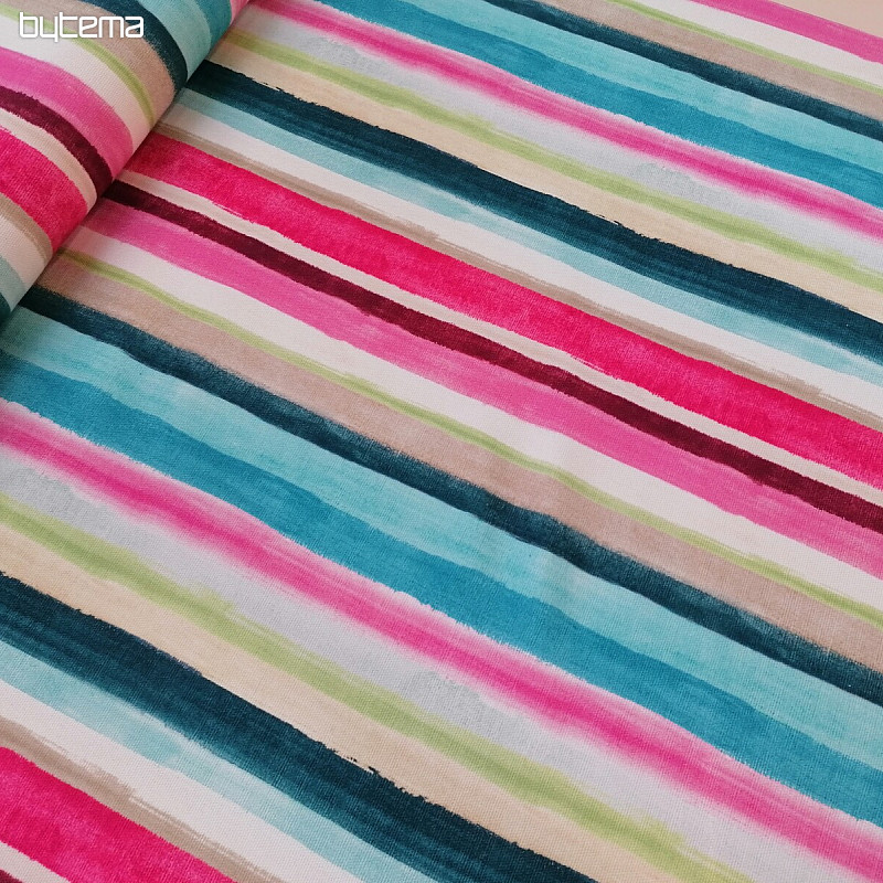 Tissu déco MONET rayures
