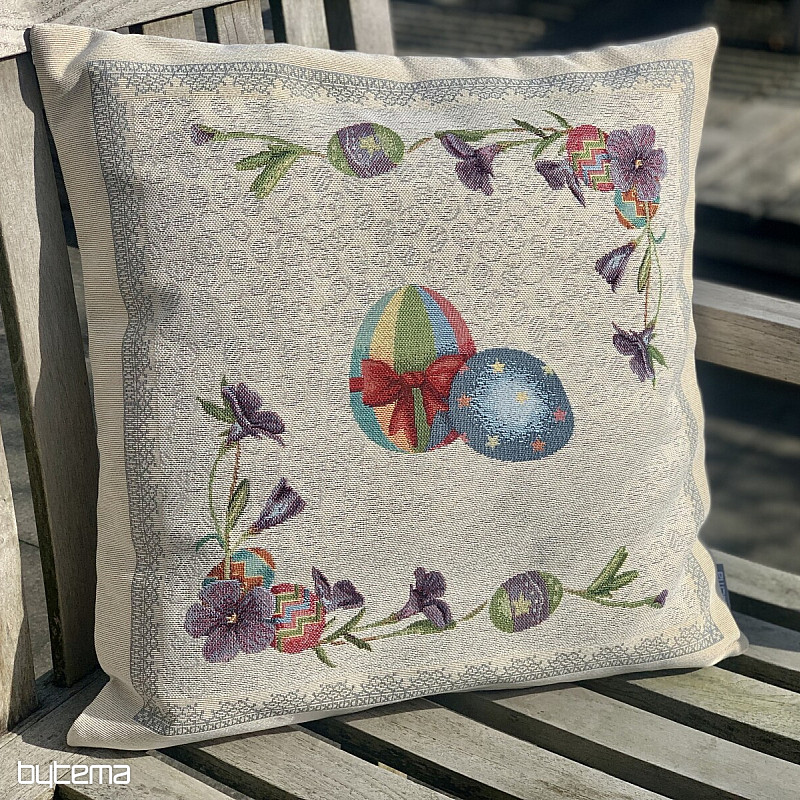 Housse de coussin Gobelin Oeufs de Pâques