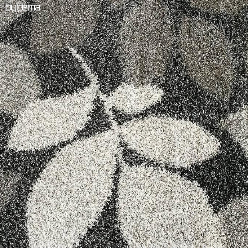 Tapis en morceaux SHAGGY EXTRA feuilles grises