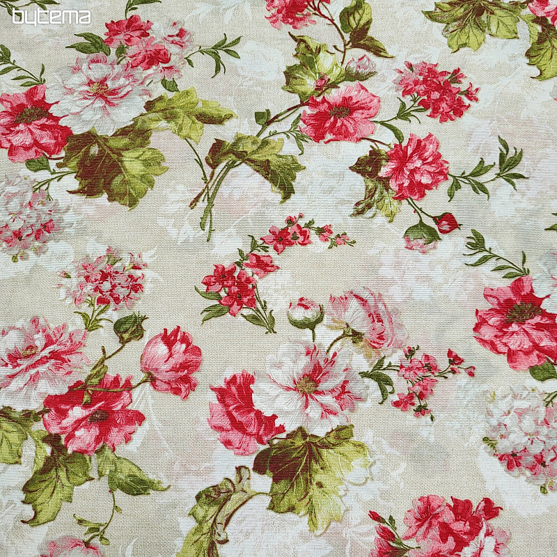 Tissu décoratif HORDENZIE LEONE beige