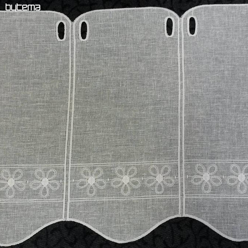 vitrail rideau fleurs 11383 crème