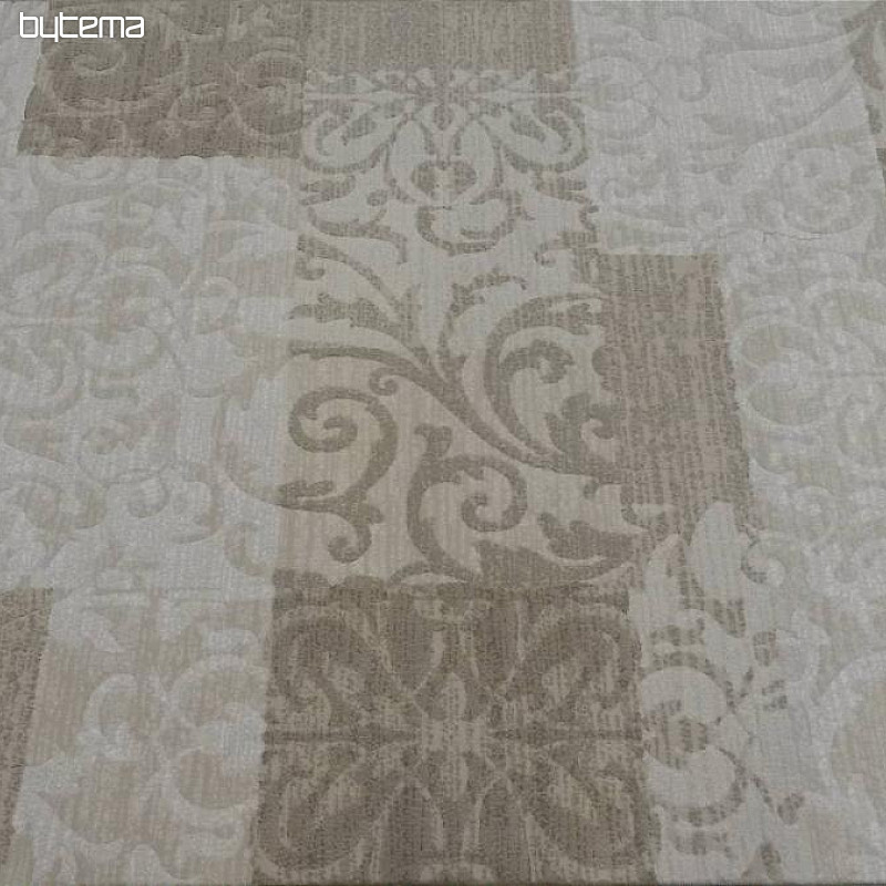 tapis pièce moderne FONTANA vert et blanc