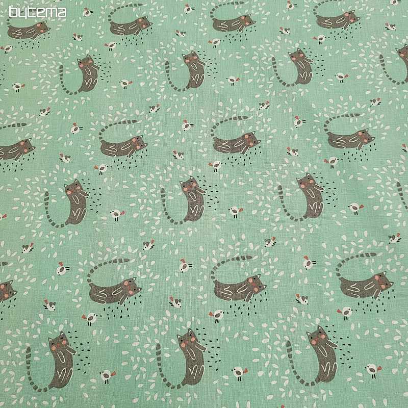 Tissu en coton ITCHY CAT