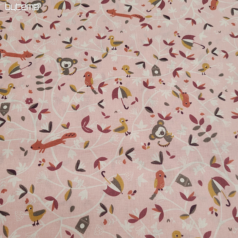 Tissu en coton SAFY rose