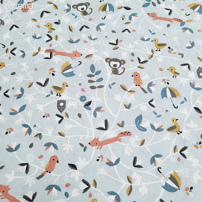 Tissu en coton SAFY bleu