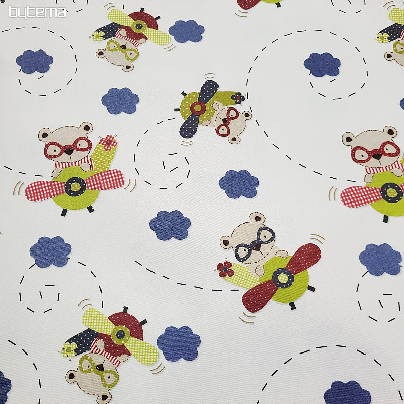 Tissu décoratif pour enfants BEAR FLYER