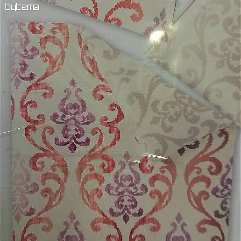 literie en satin SOL-K 8716-60 ornement rouge