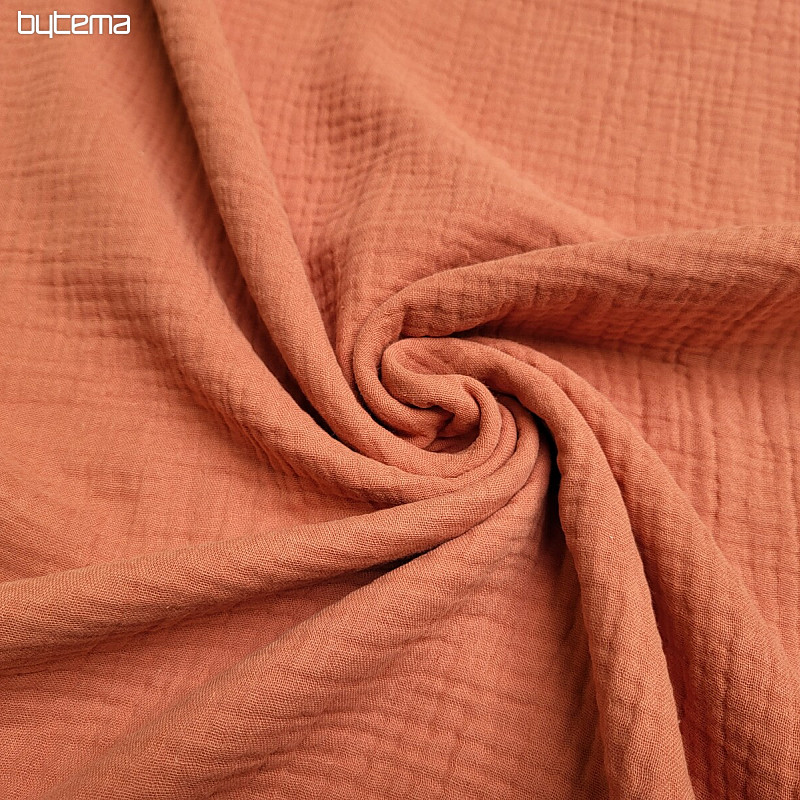 Tissu coton marsala GAZE
