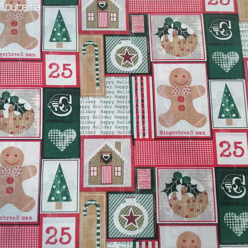 Tissu décoratif NOËL GINGERBREAD