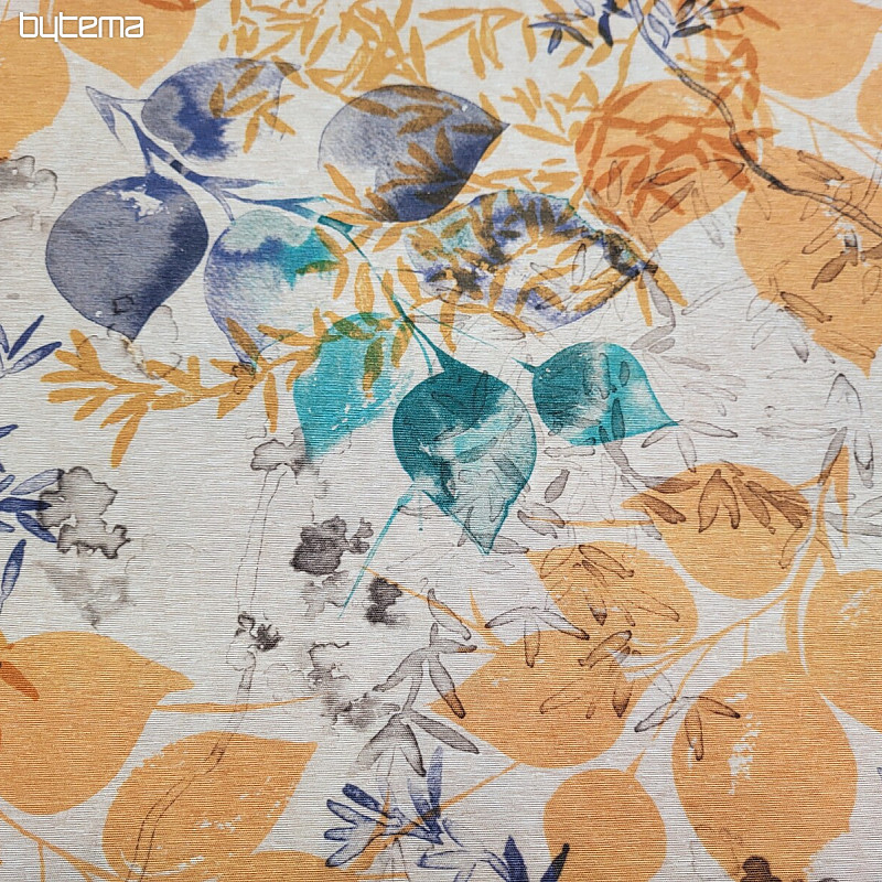 Tissu décoratif GAIA feuilles 601
