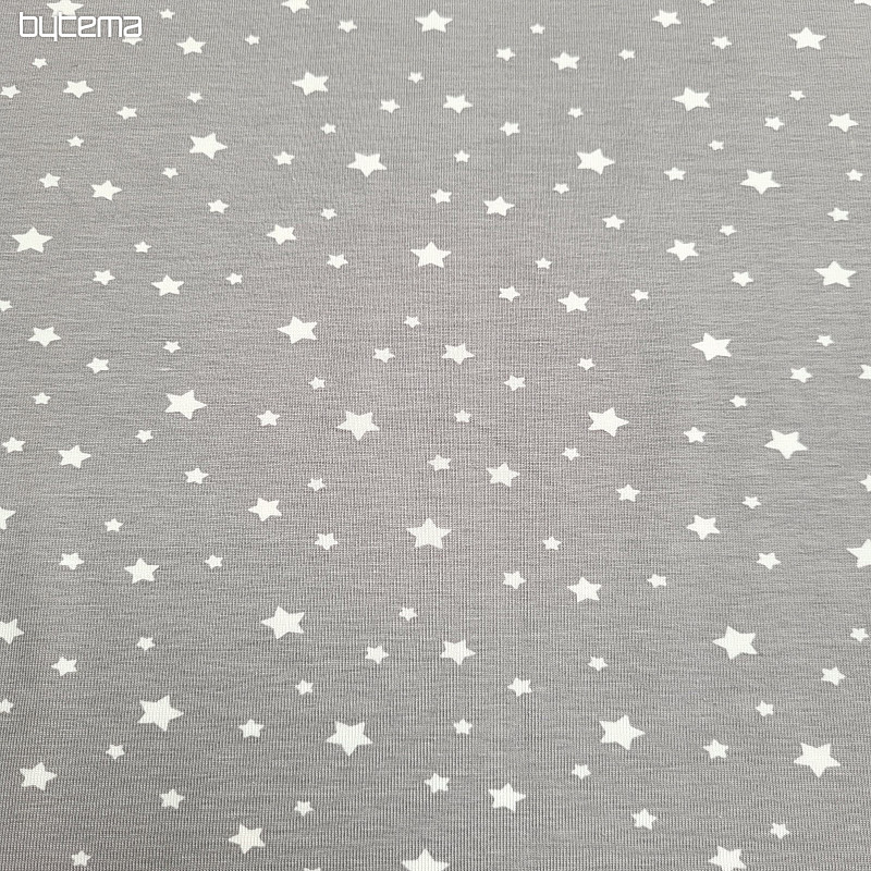 Maille de coton ZETOILE STARS GRIS