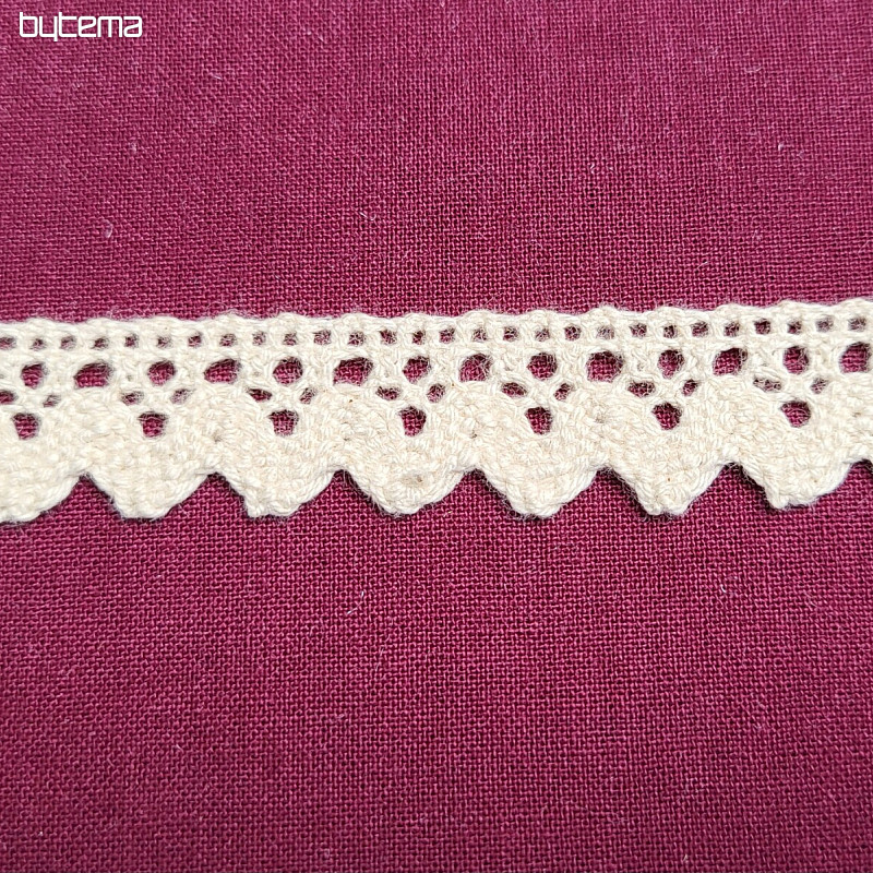 Lacet coton 5420 16mm crème mat