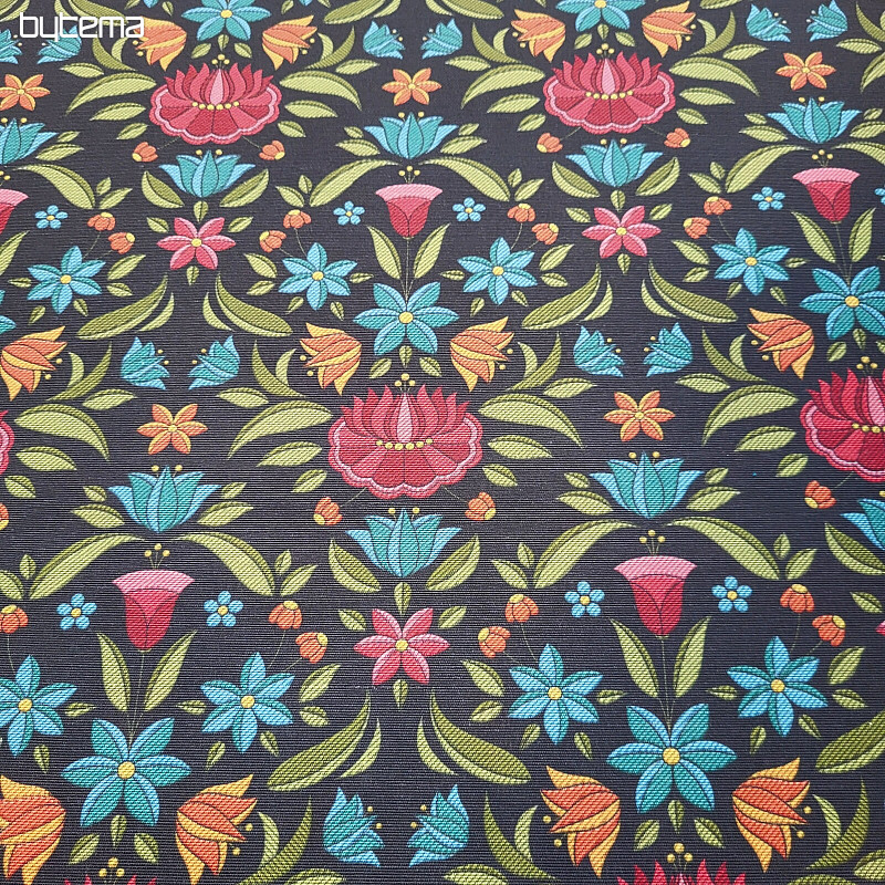 Tissu déco MARIE noir