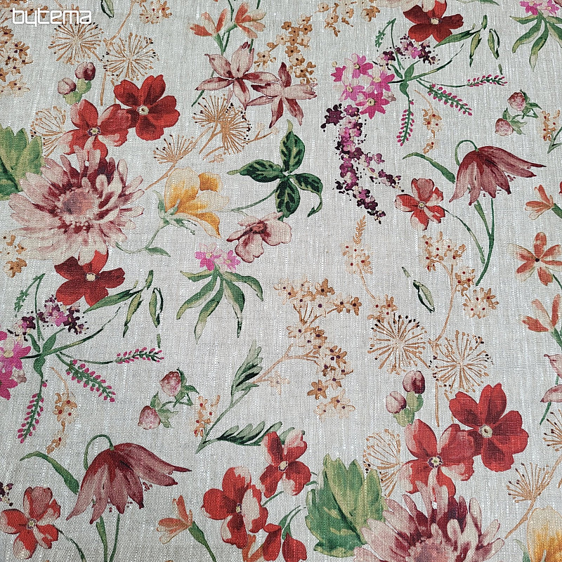 Tissu lin FLEURS DE PRÉS