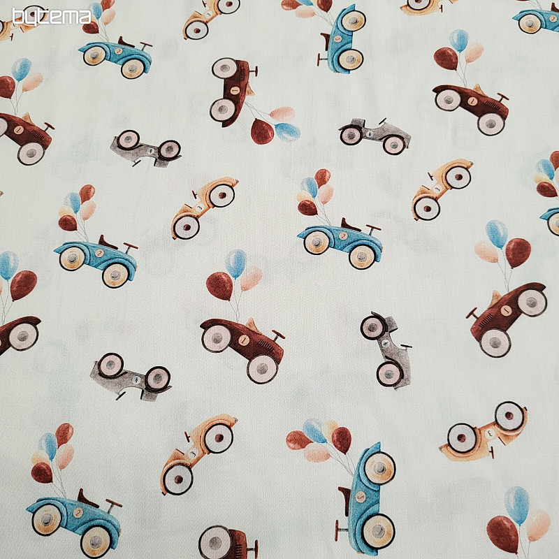 Satin de coton pour enfants imprimé numérique CARS