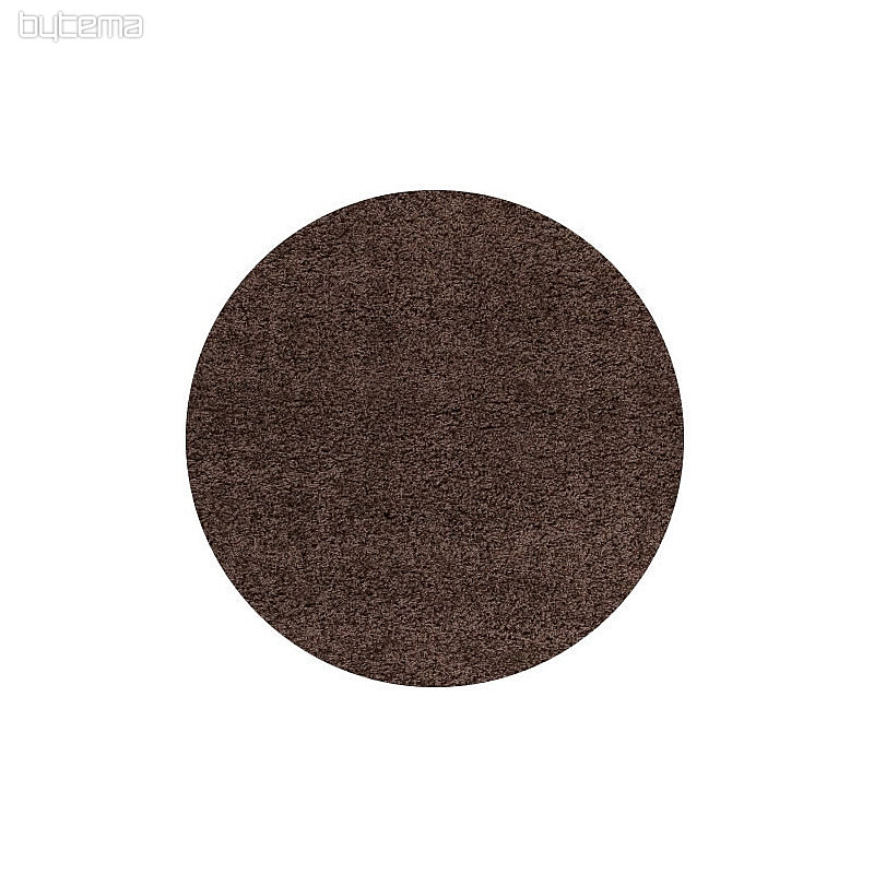 Tapis rond SHAGGY GALA marron
