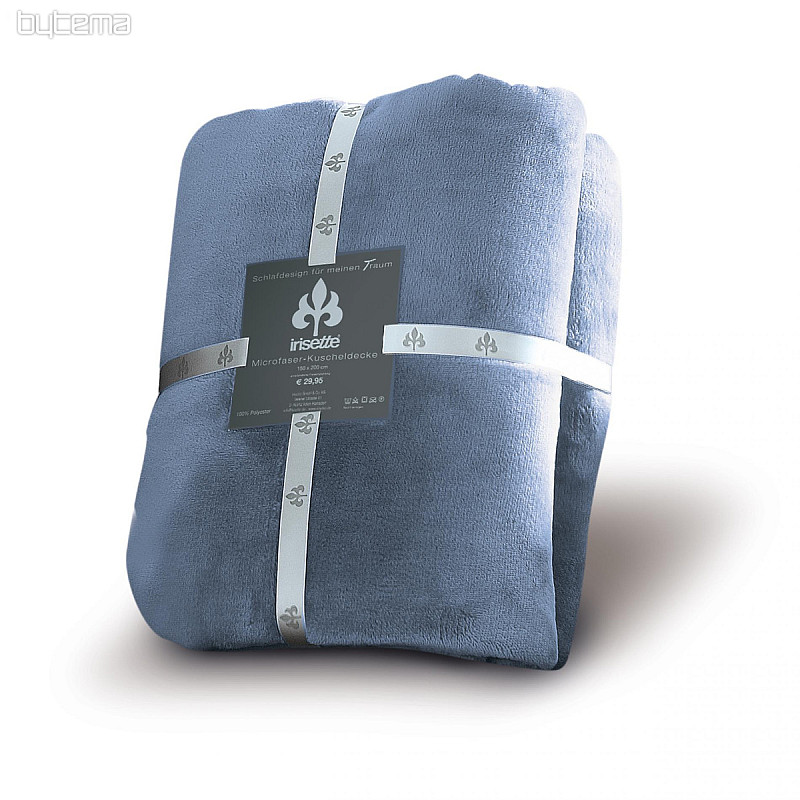 couverture douce RELAX bleu-gris 23
