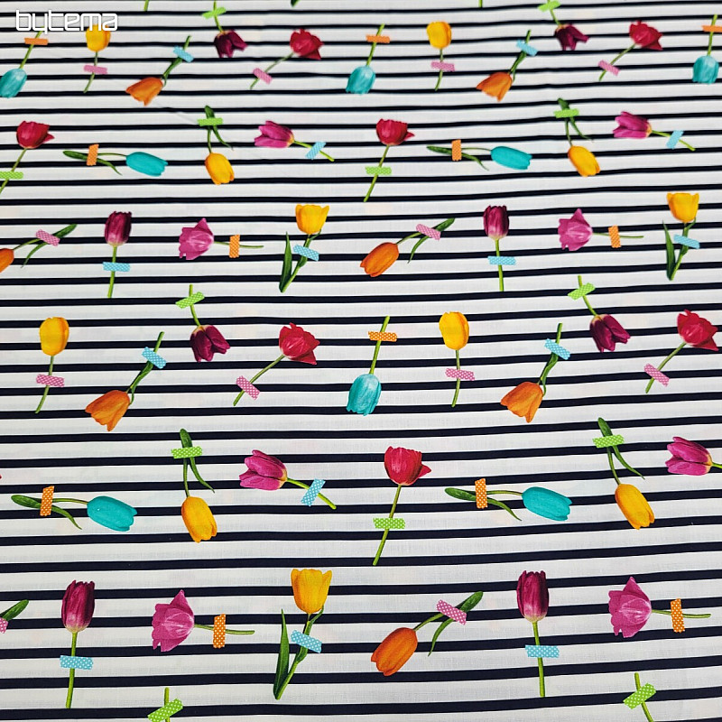 Tissu coton TULIPE