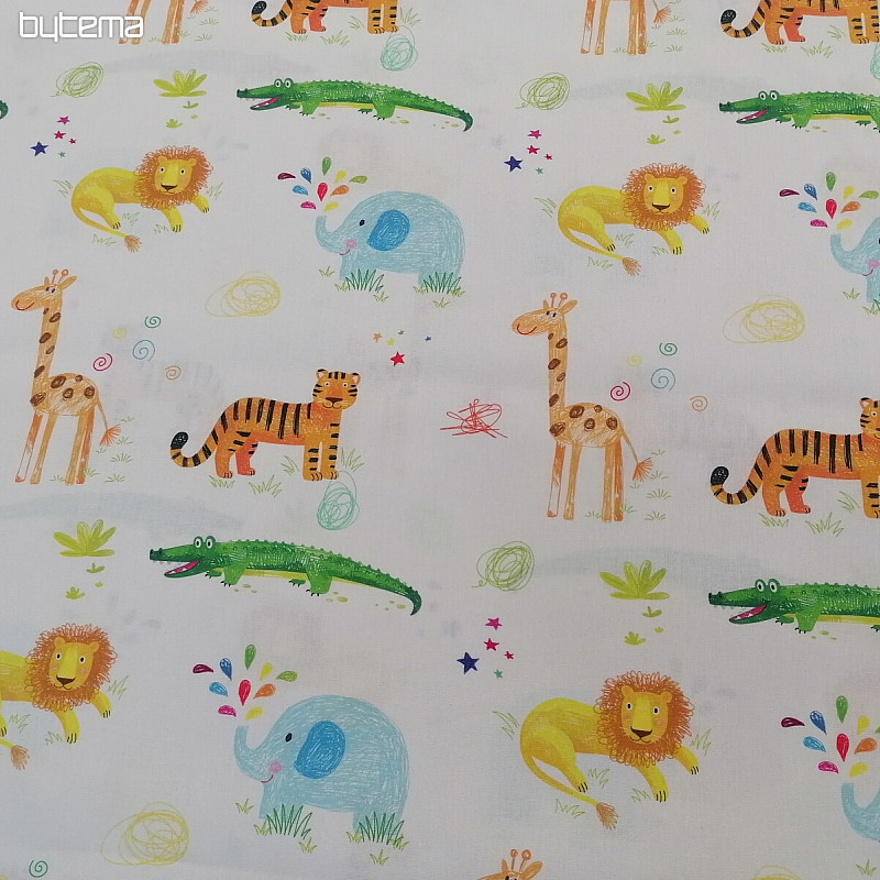 Tissu coton JUNGLE DOODLE