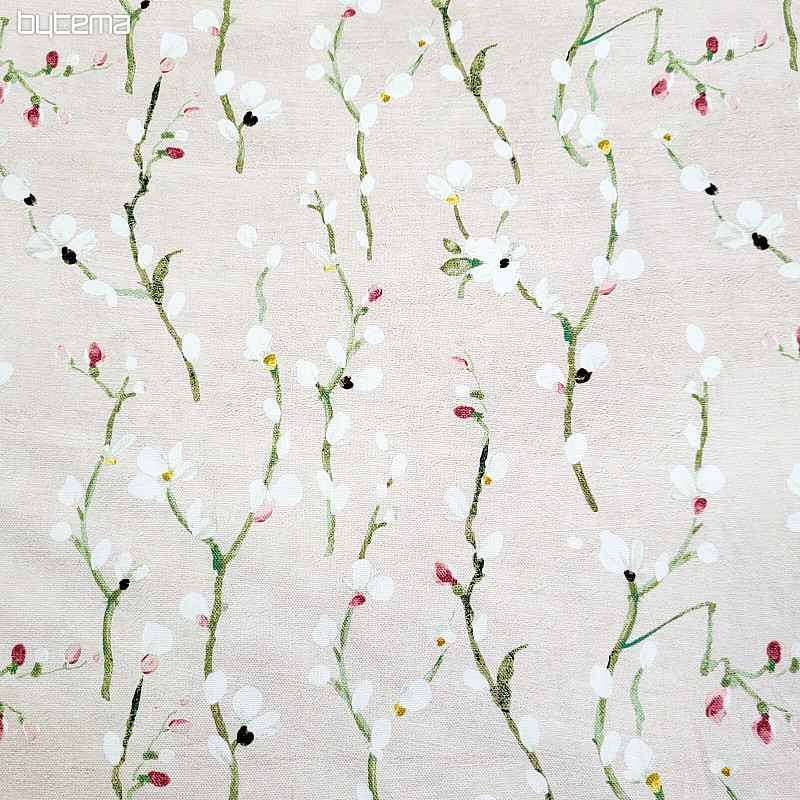 Tissu déco Brindilles NOA rose
