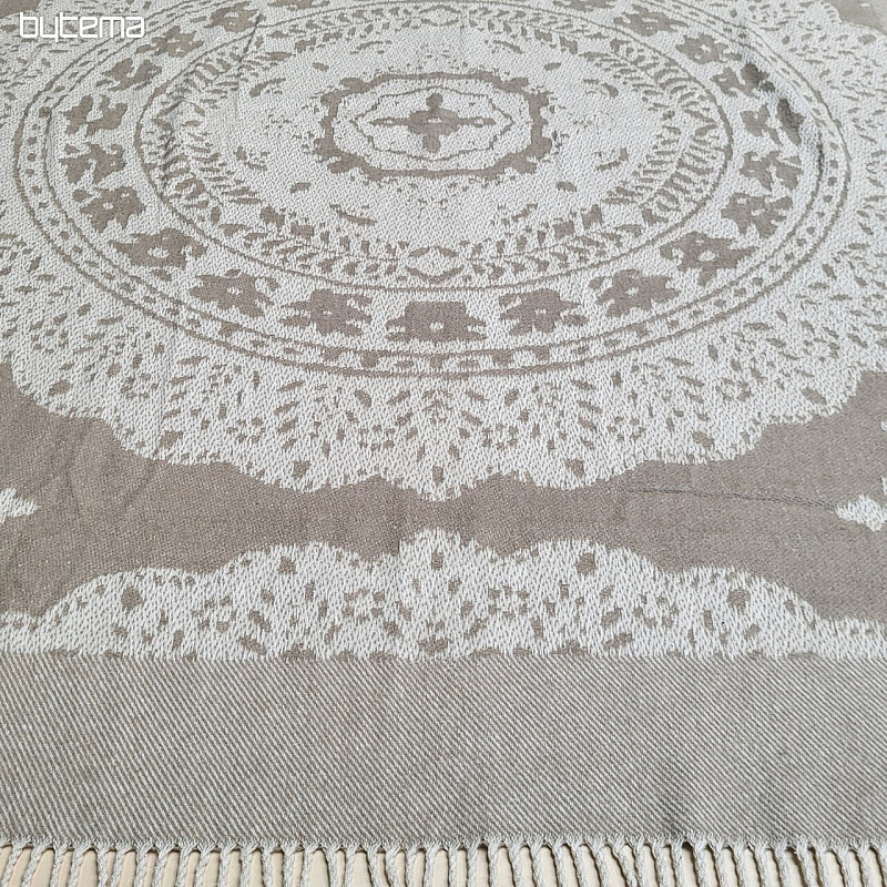 Plaid LUXE ROSIERS beige