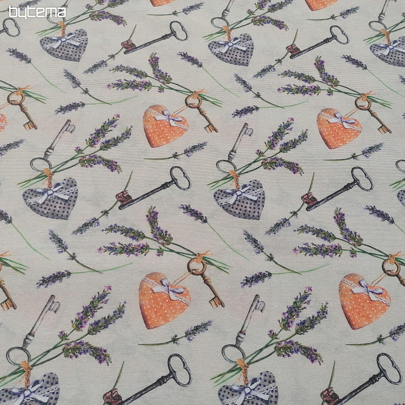 Tissu déco CLAUDIE lavande