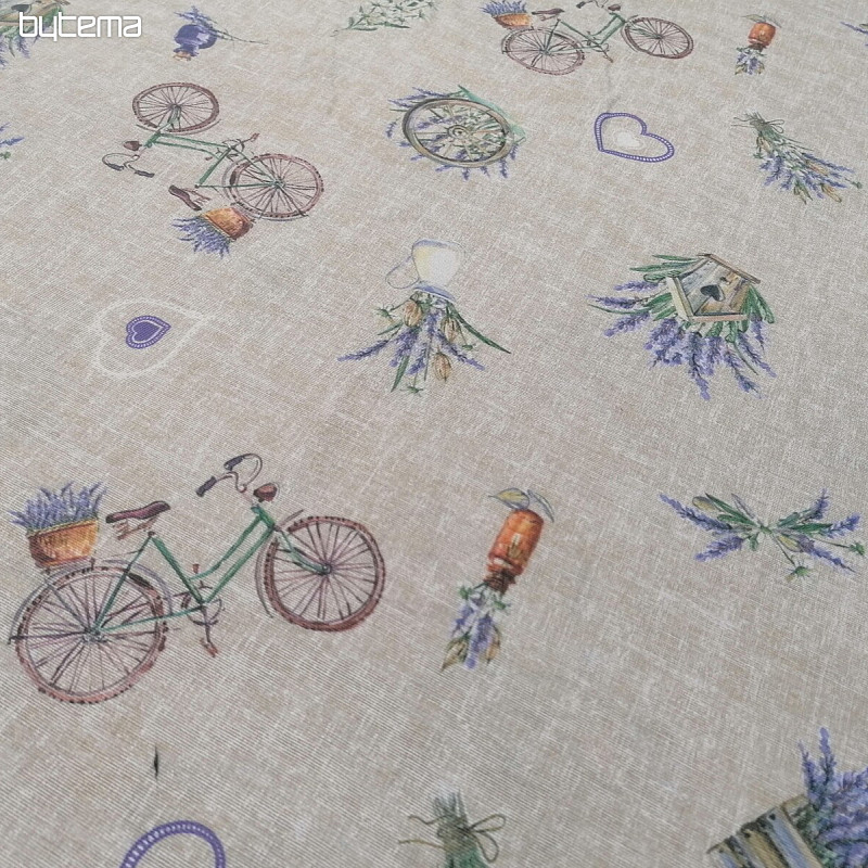 Tissu décoratif LAVANDE BICYCLE 2
