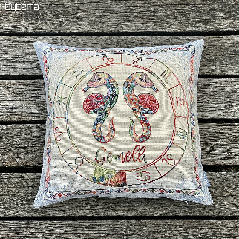 Housse de coussin tapisserie ZODIAC Gémeaux