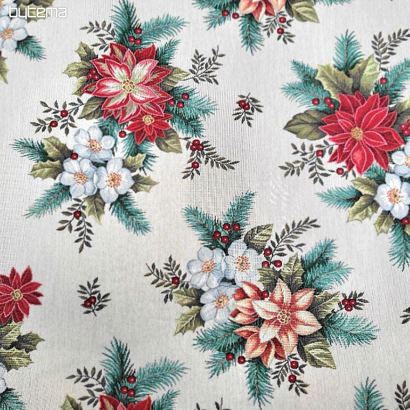 Tissu à tapisserie BOUQUET DE NOËL