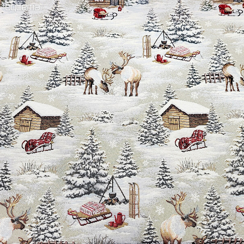 Tissu à tapisserie PAYSAGE D&#39;HIVER
