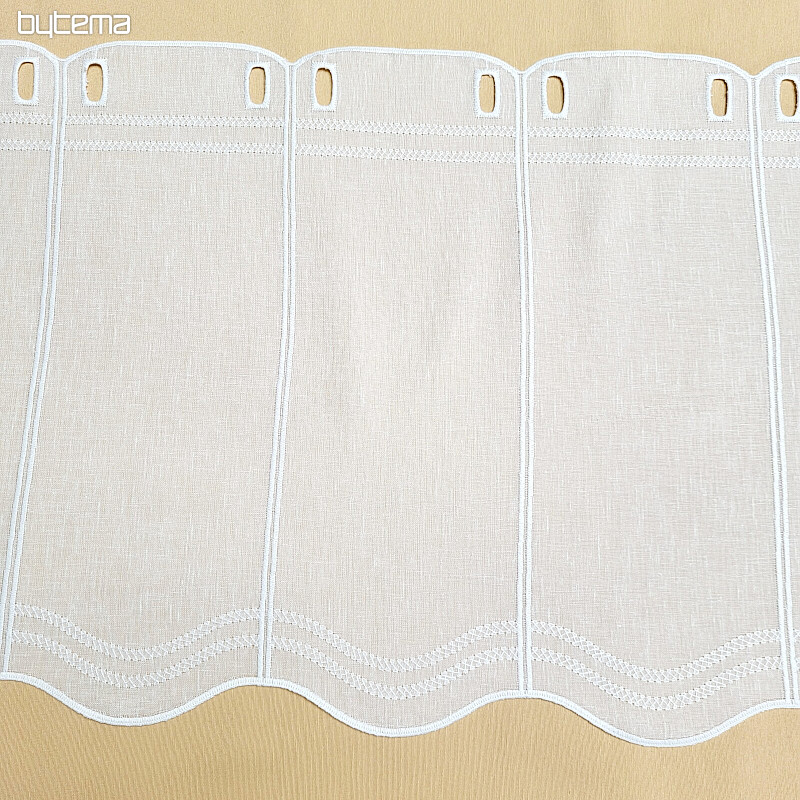 Rideau brodé pour vitrail GERSTER 11419 blanc