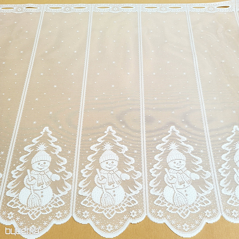 Rideau jacquard NOËL pour le vitrail SNOWMAN