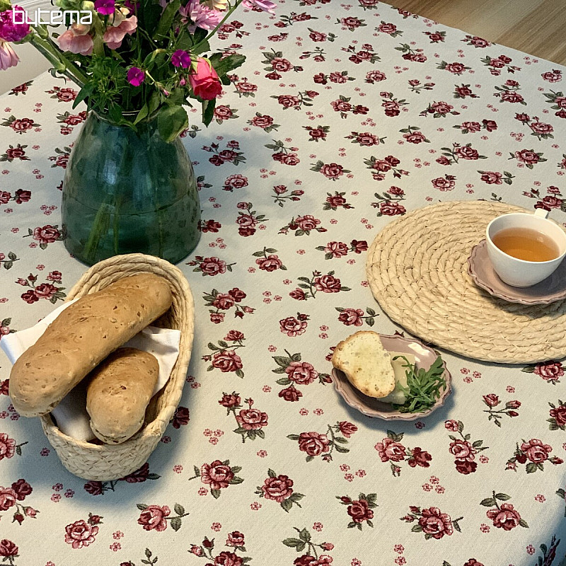 Nappe et foulard en tapisserie EDEN ROSES