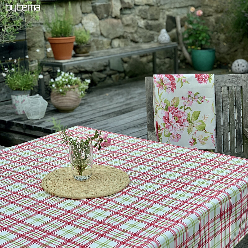 Nappe LAURA - carreaux roses