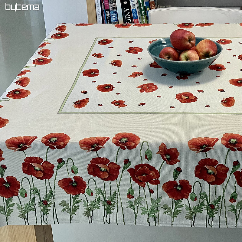 Nappe et foulard tapisserie POPPY