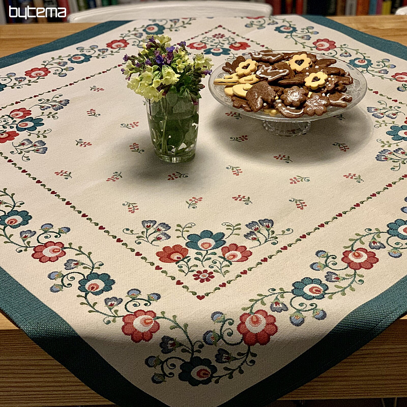 Nappe tapisserie, écharpe FOLKLOR