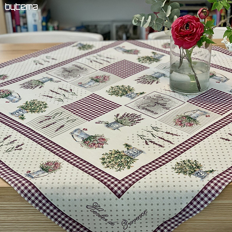 Nappe tapisserie et châle FLEURS DE PROVENCE
