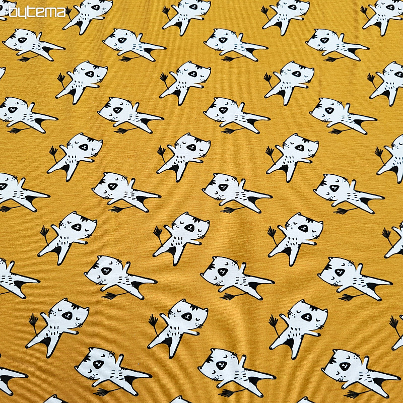 Tricot en coton CHATONS ocre