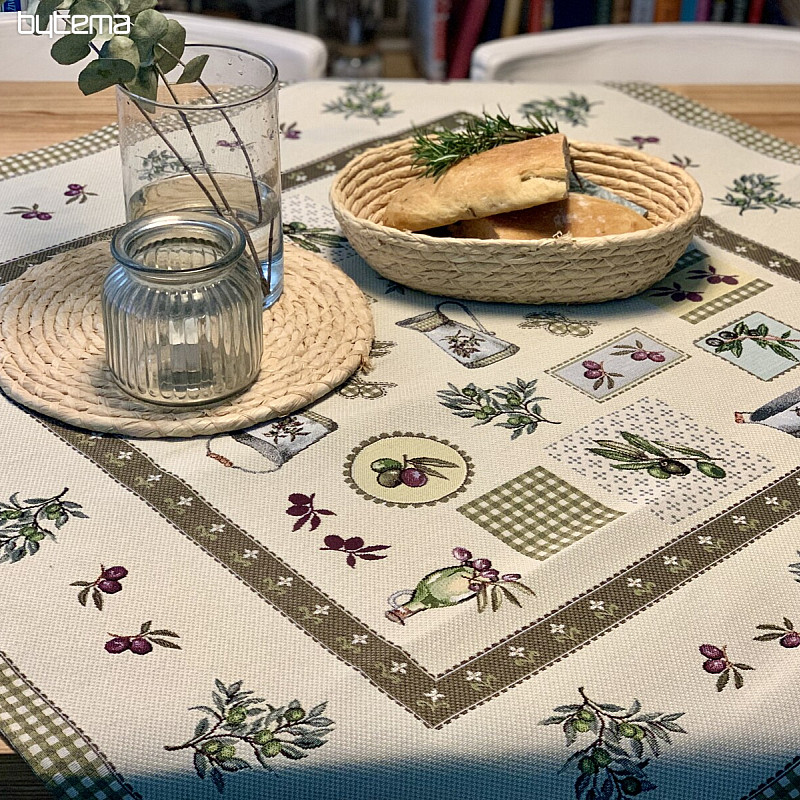 Nappe tapisserie, châle OLIVE