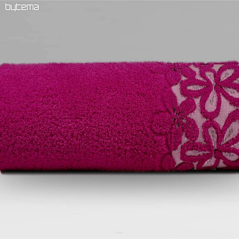 Serviette et drap de bain luxe BELLA fuchsia