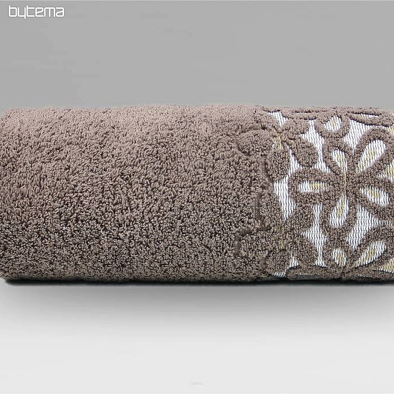 Serviette et drap de bain luxe BELLA chocolat