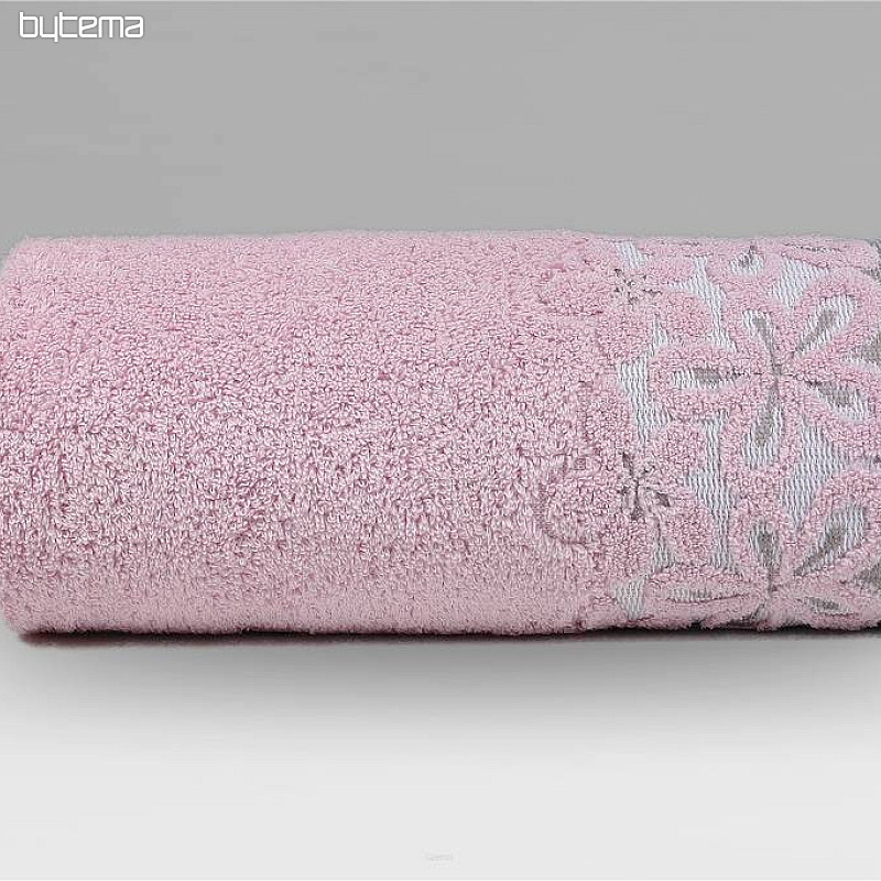 Serviette et drap de bain luxe BELLA rose
