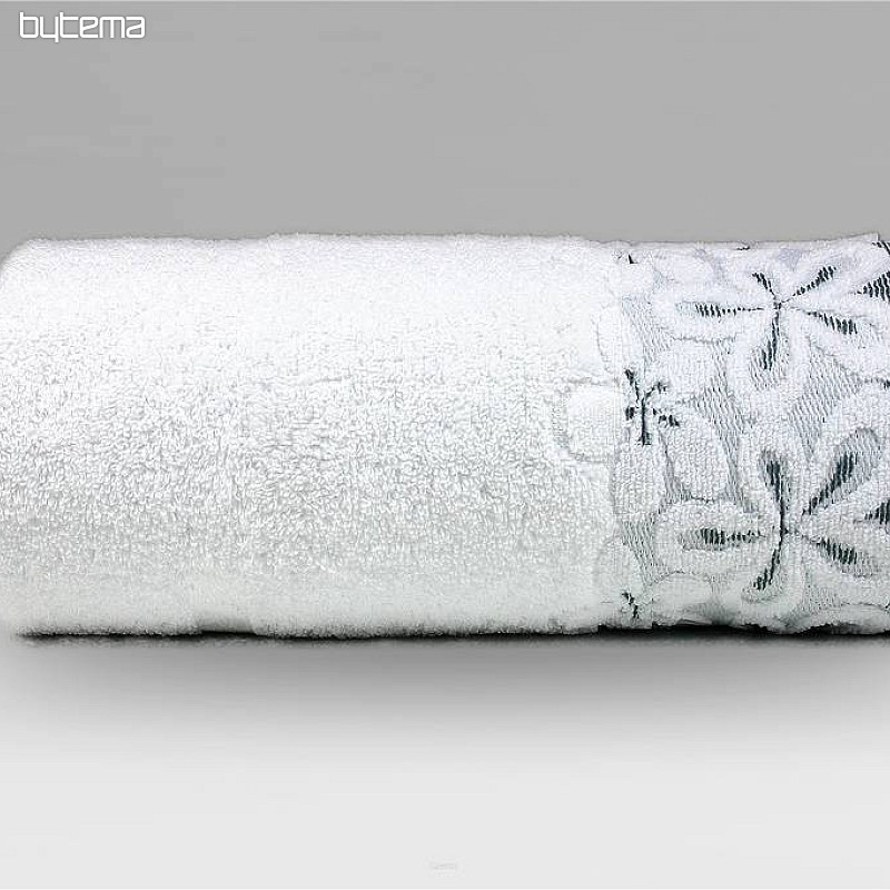 Serviette et drap de bain luxe BELLA blanc