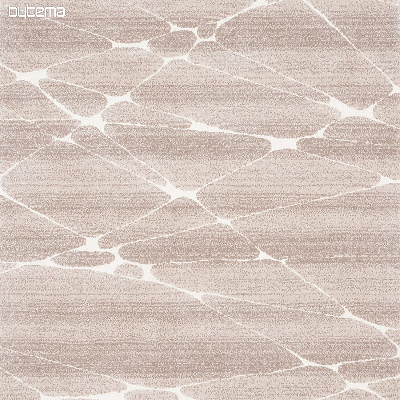 Tapis pièce BOHO géométrique beige/blanc