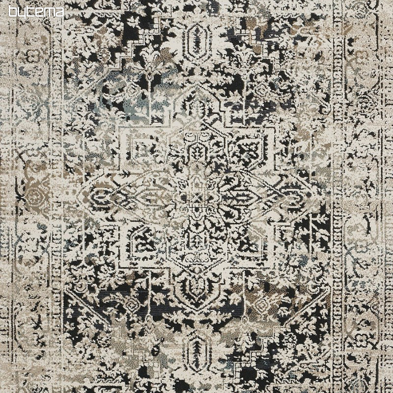 Tapis pièce BOHO géométrique beige antique