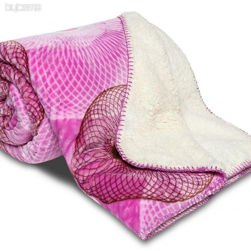 Couverture mouton - bulle violette